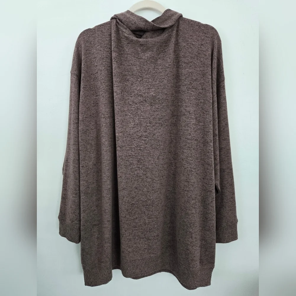 Torrid Super Soft Plush Cowl Neck Tunic Sweater color:Deep taupe. Size 3x.
